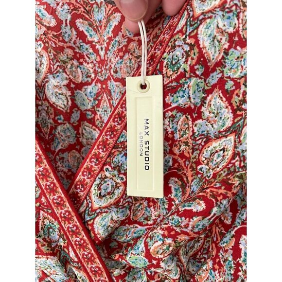 NWT WOMEN'S COTTAGECORE FLORAL MAXI DRESS, SIZE LARGE PEASANT WESTERN BOHO - Picture 9 of 12